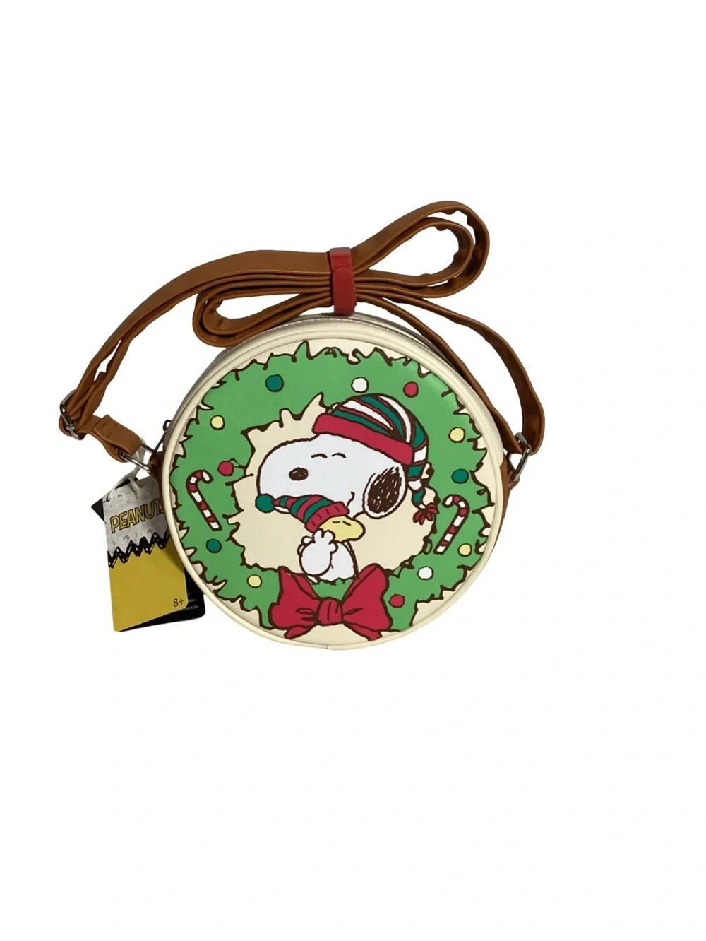 Loungefly Hot Topic Exclusive Peanuts Snoopy Christmas Wreath Crossbody Bag NEW